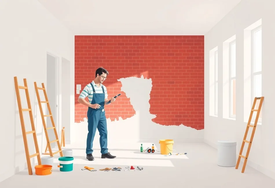Intérieur rénové après travaux de peinture à Bully-les-Mines